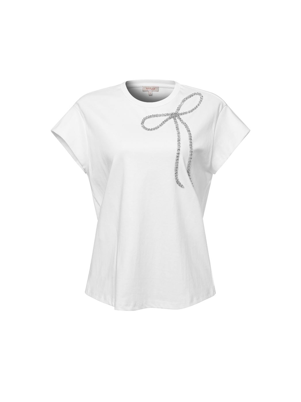 Bow Embellished T Shirt - Femi9 EG