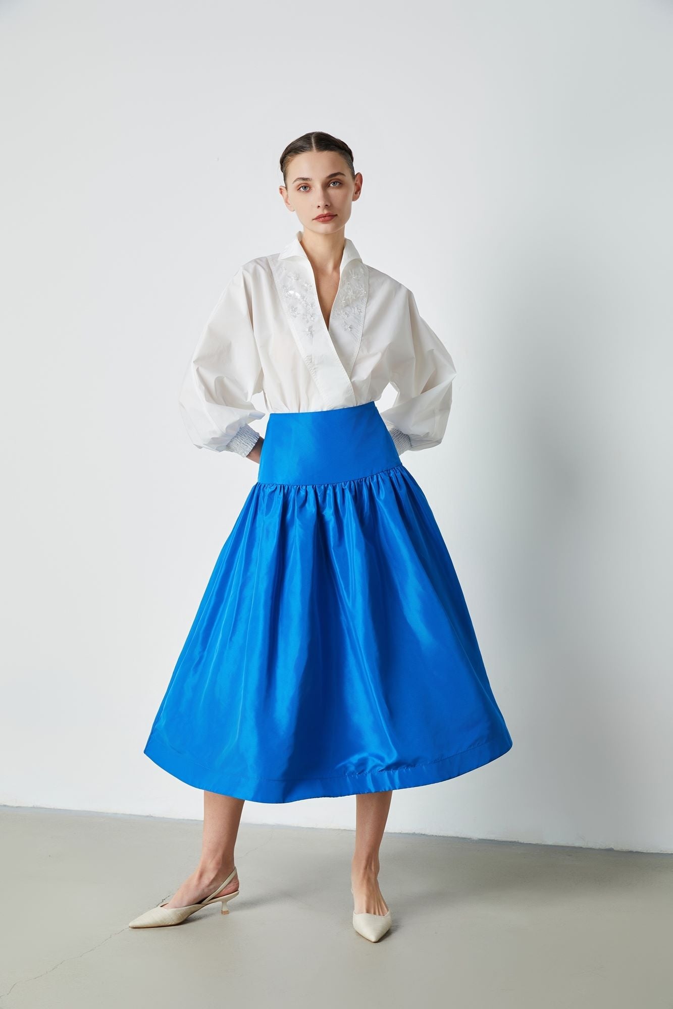 A Line Midi Skirt - Femi9 EG