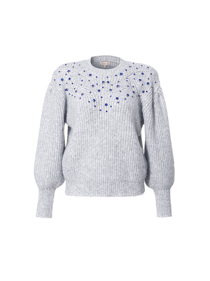 Embellished Grey Pullover - Femi9 EG