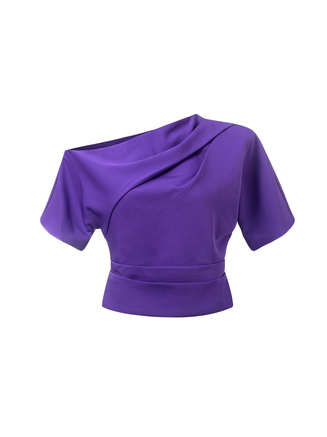 Asymmetrical Neckline Knit Top - Femi9 EG