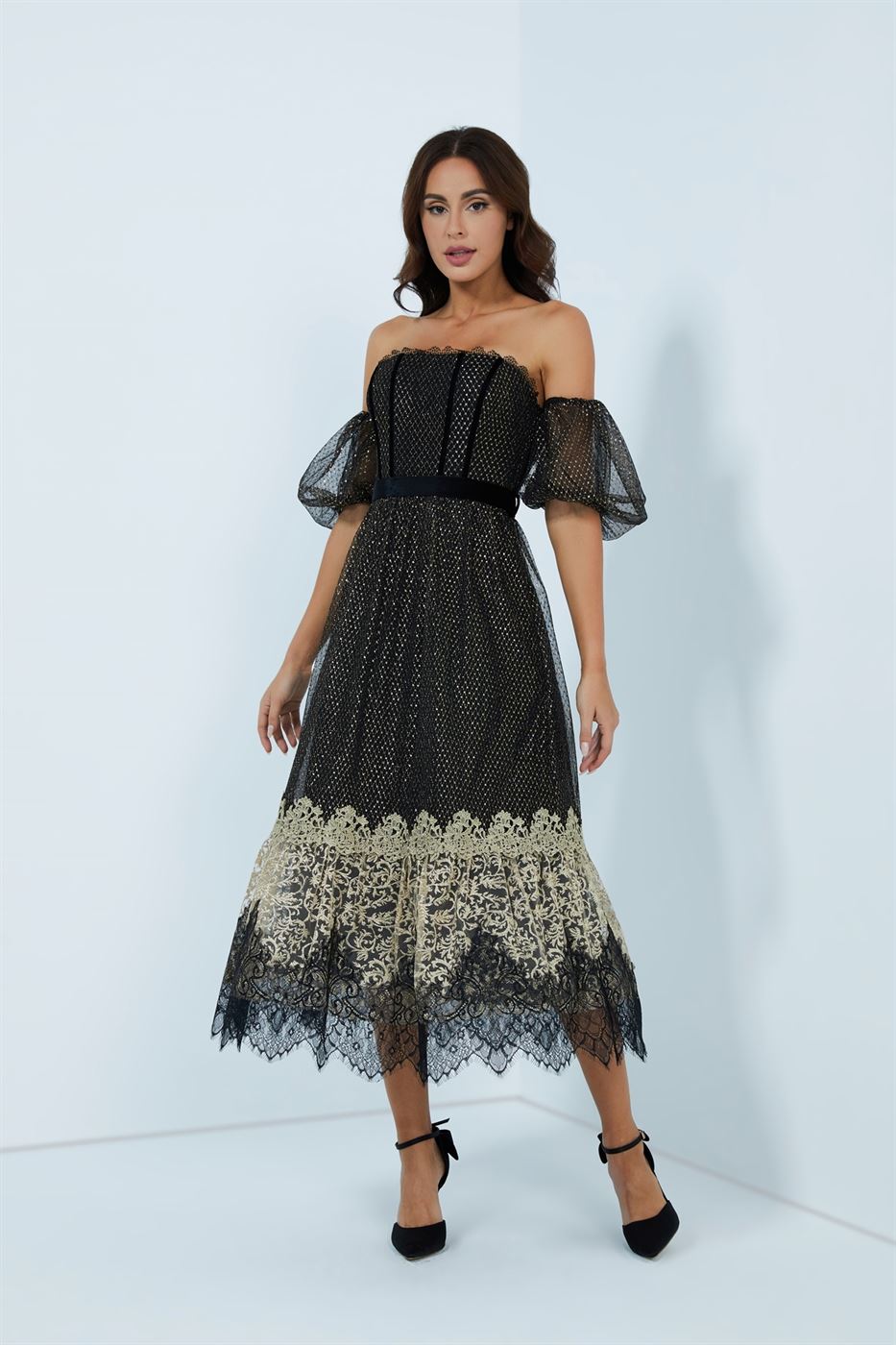 Maxi Dress With Corset Top - Femi9 EG