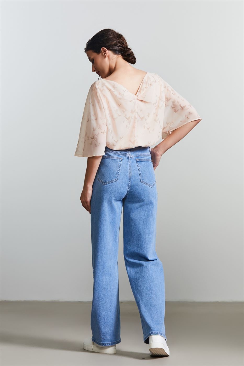 Beading and Prints Jeans - Femi9 EG