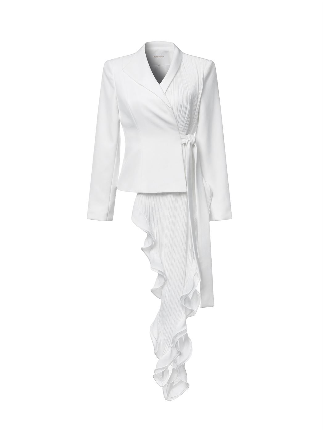 Pleated Chiffon Blazer - Femi9 EG