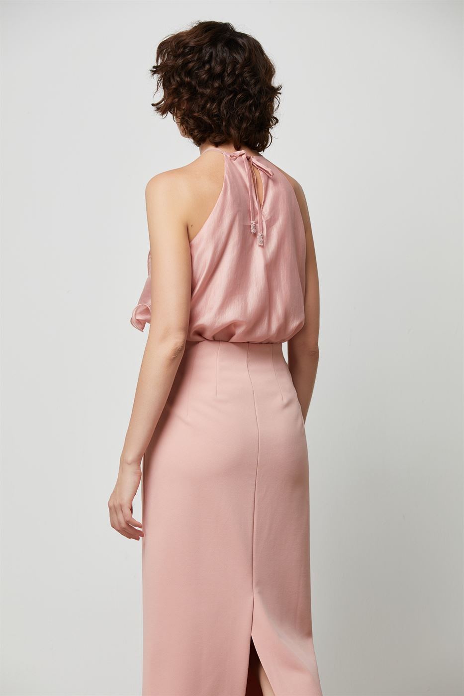 Ruffled Halter Neck Top - Femi9 EG