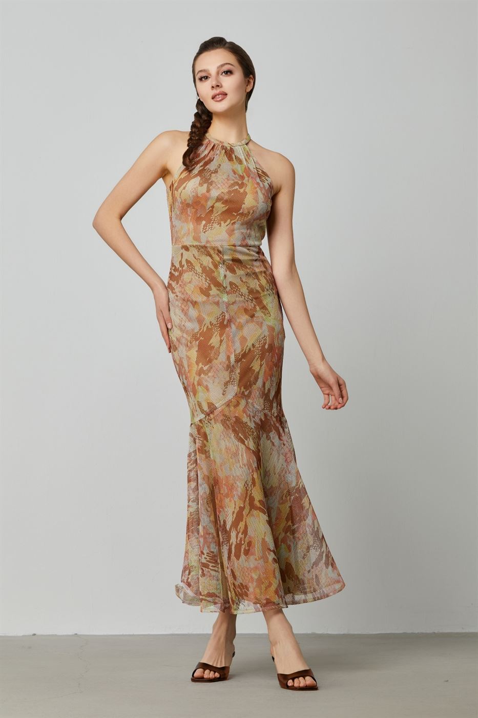 Printed Maxi Dress - Femi9 EG