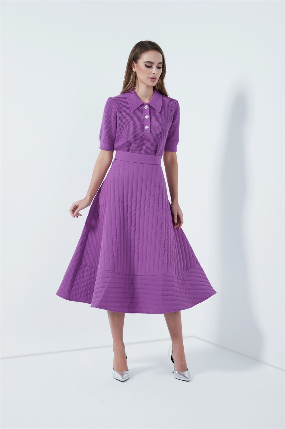 High Waist A Shape Skirt - Femi9 EG