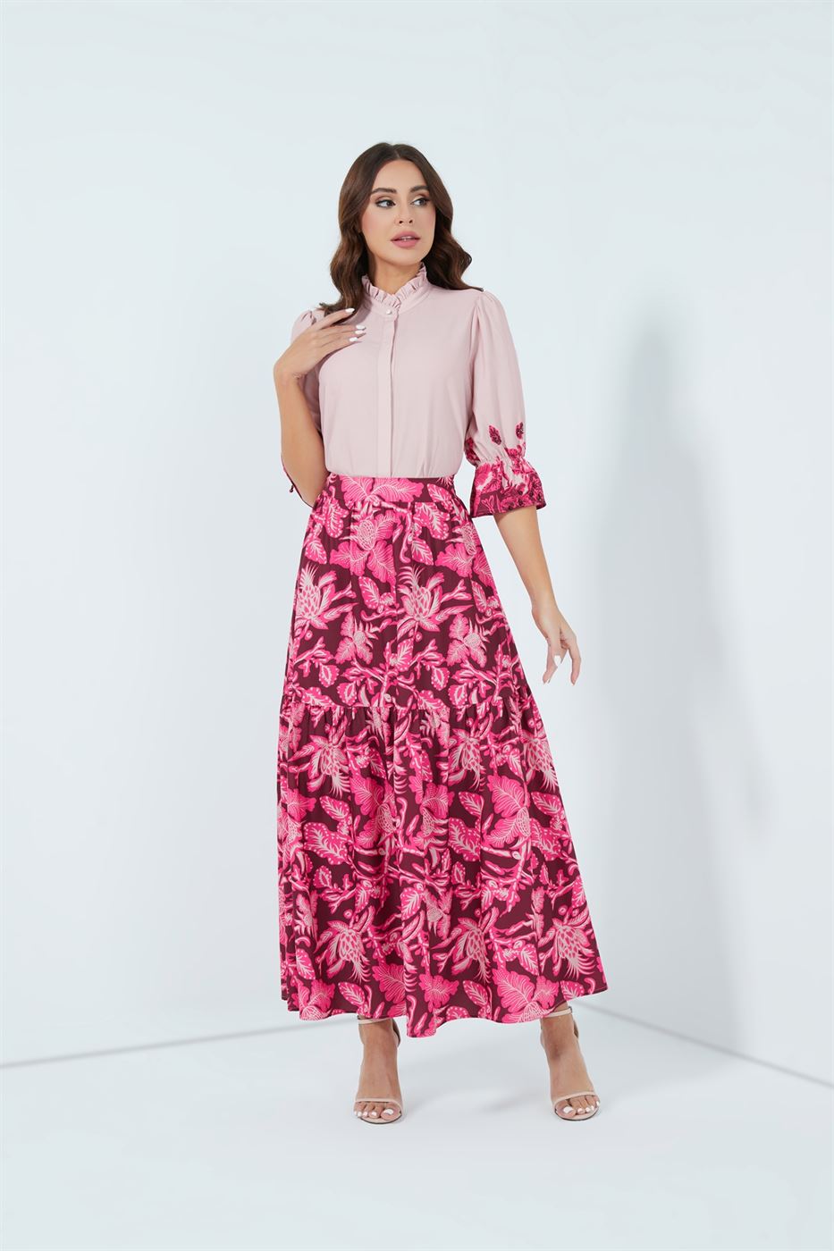 Printed Maxi Skirt - Femi9 EG
