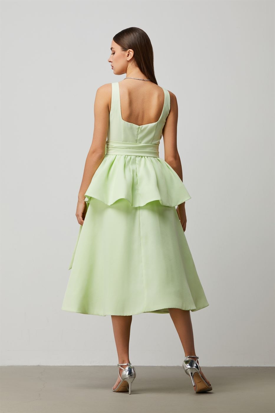 Embellished Self-Belt Dress - Femi9 EG