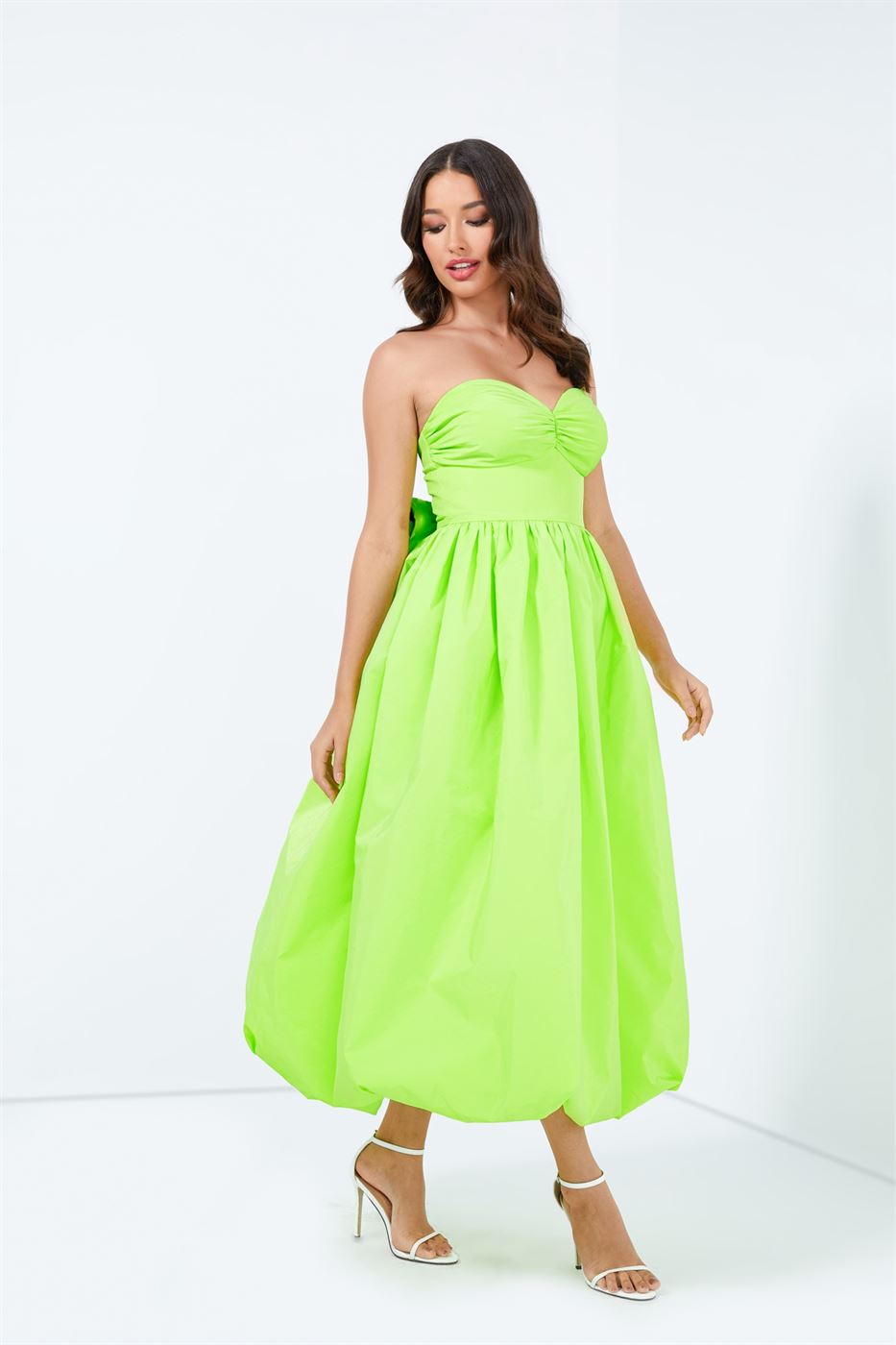 Bustier Dress With Big Bow - Femi9 EG