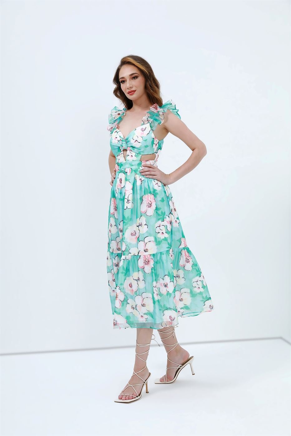 Sleeveless Printed Dress - Femi9 EG