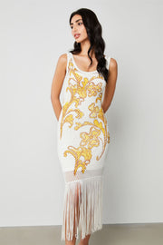 Fringe Hem Knit Dress - Femi9 EG