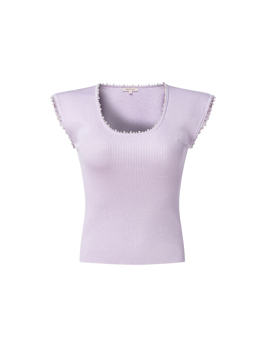 Pearl Details Knitted Top - Femi9 EG