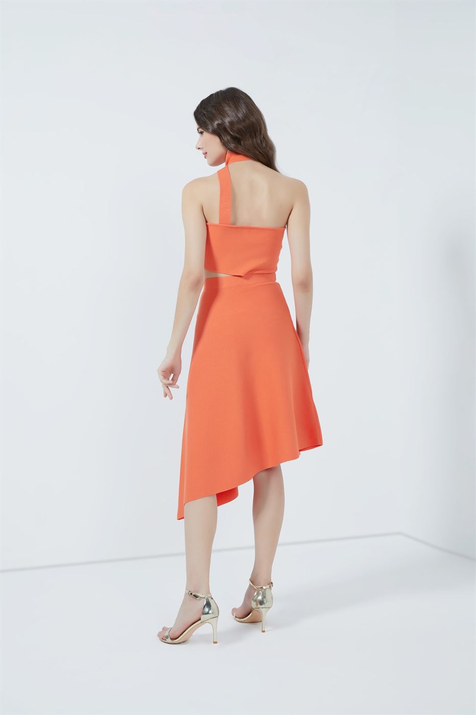 Asymmetric Hem Short Dress - Femi9 EG