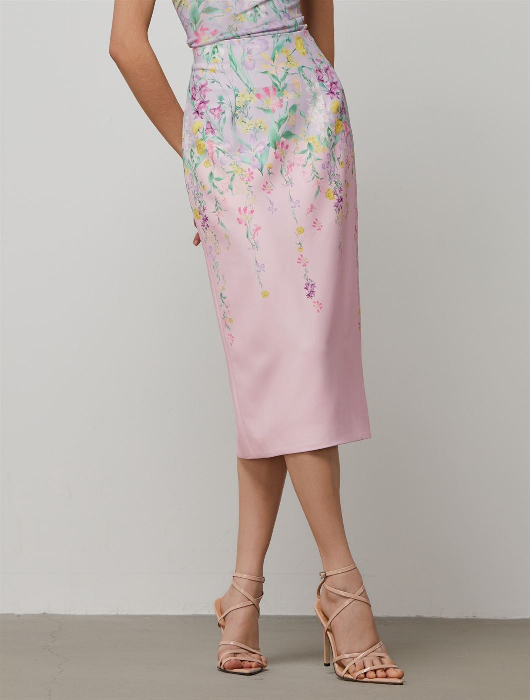 Pencil Floral Print Skirt - Femi9 EG