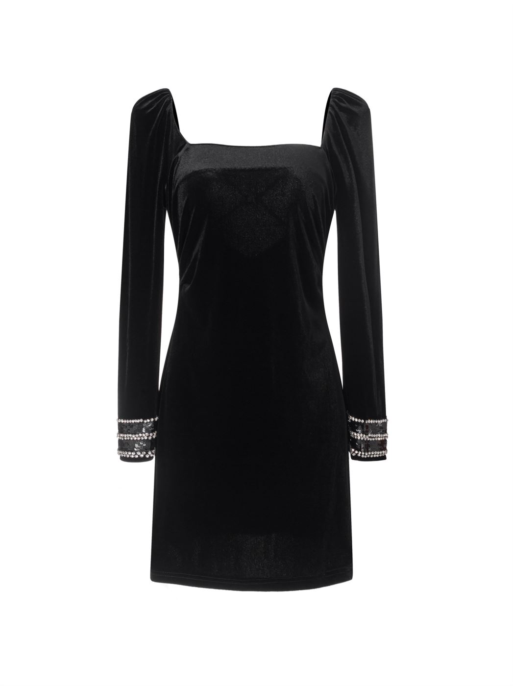 Long Sleeves Velvet Midi Dress - Femi9 EG
