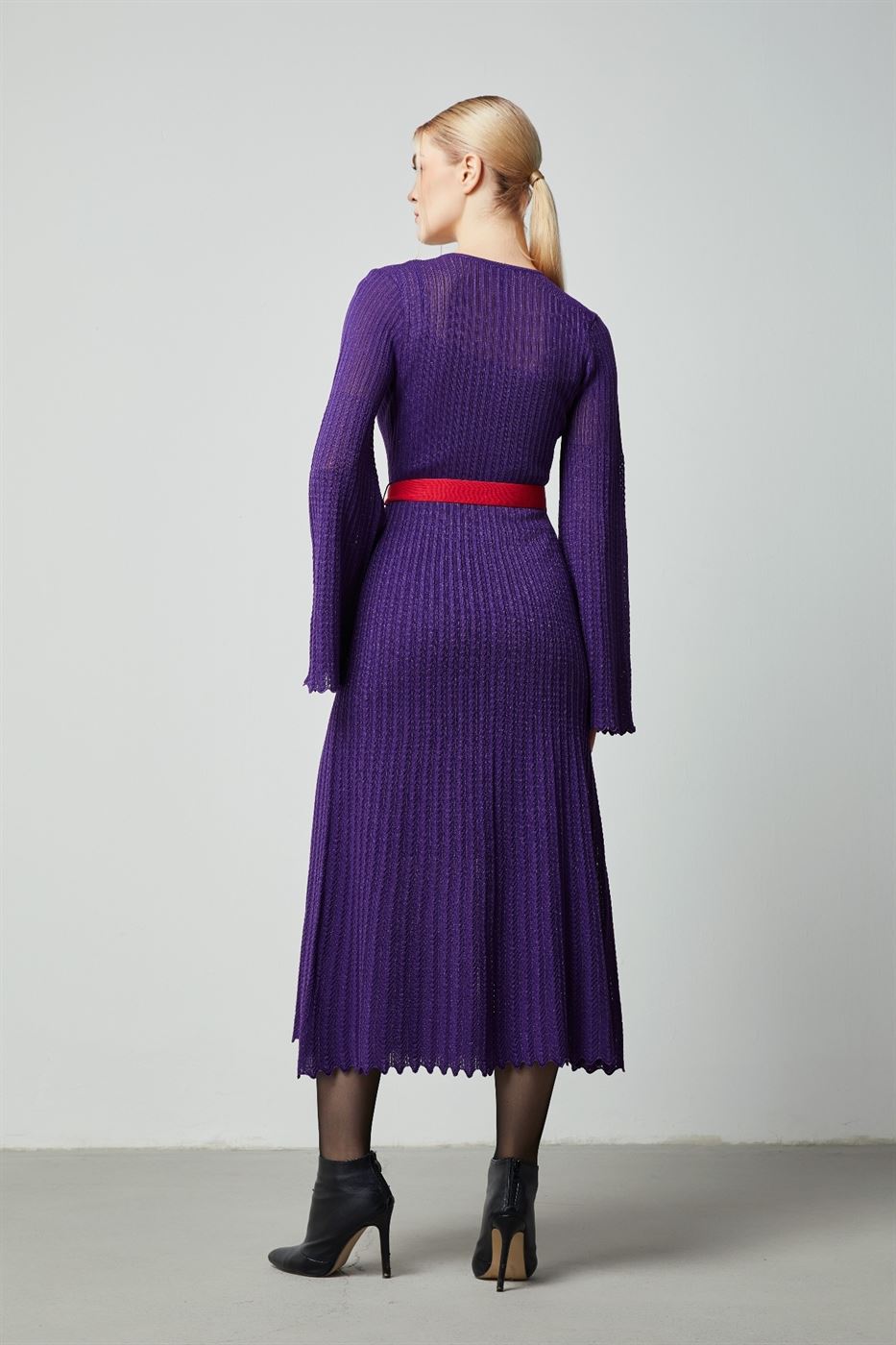 Pleated Knit Dress - Femi9 EG