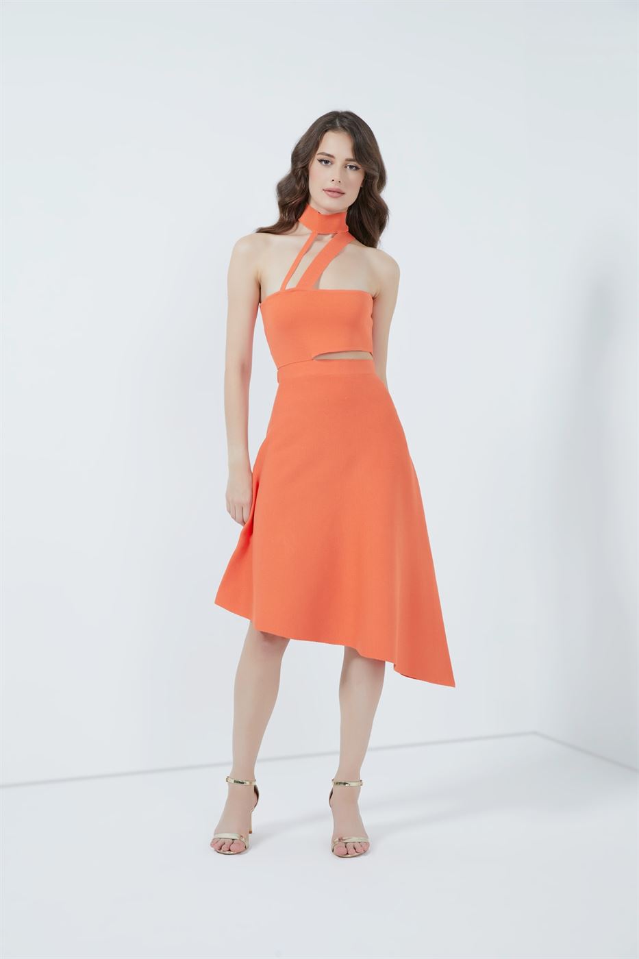 Asymmetric Hem Short Dress - Femi9 EG