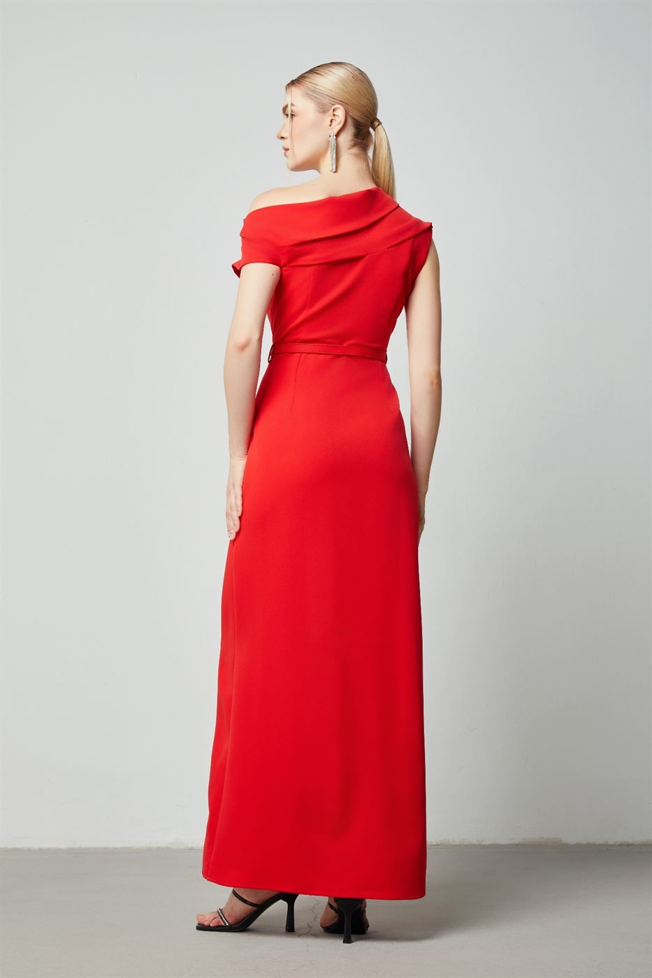 Asymmetric Neckline Dress - Femi9 EG