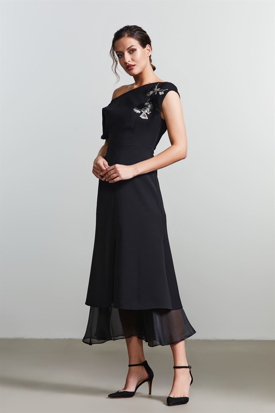 Feather Embellished Dress - Femi9 EG