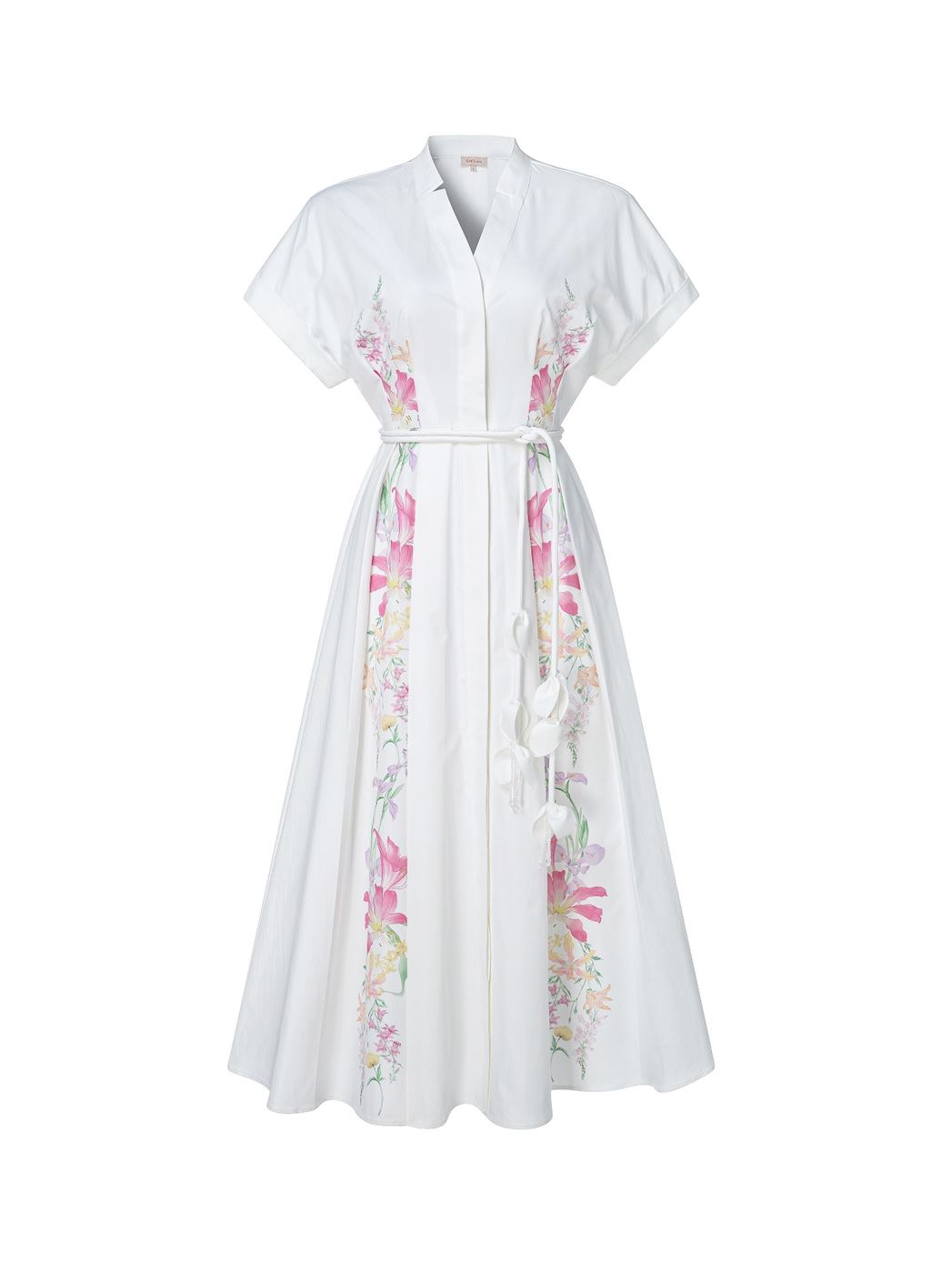 Floral Print Belted Dress - Femi9 EG