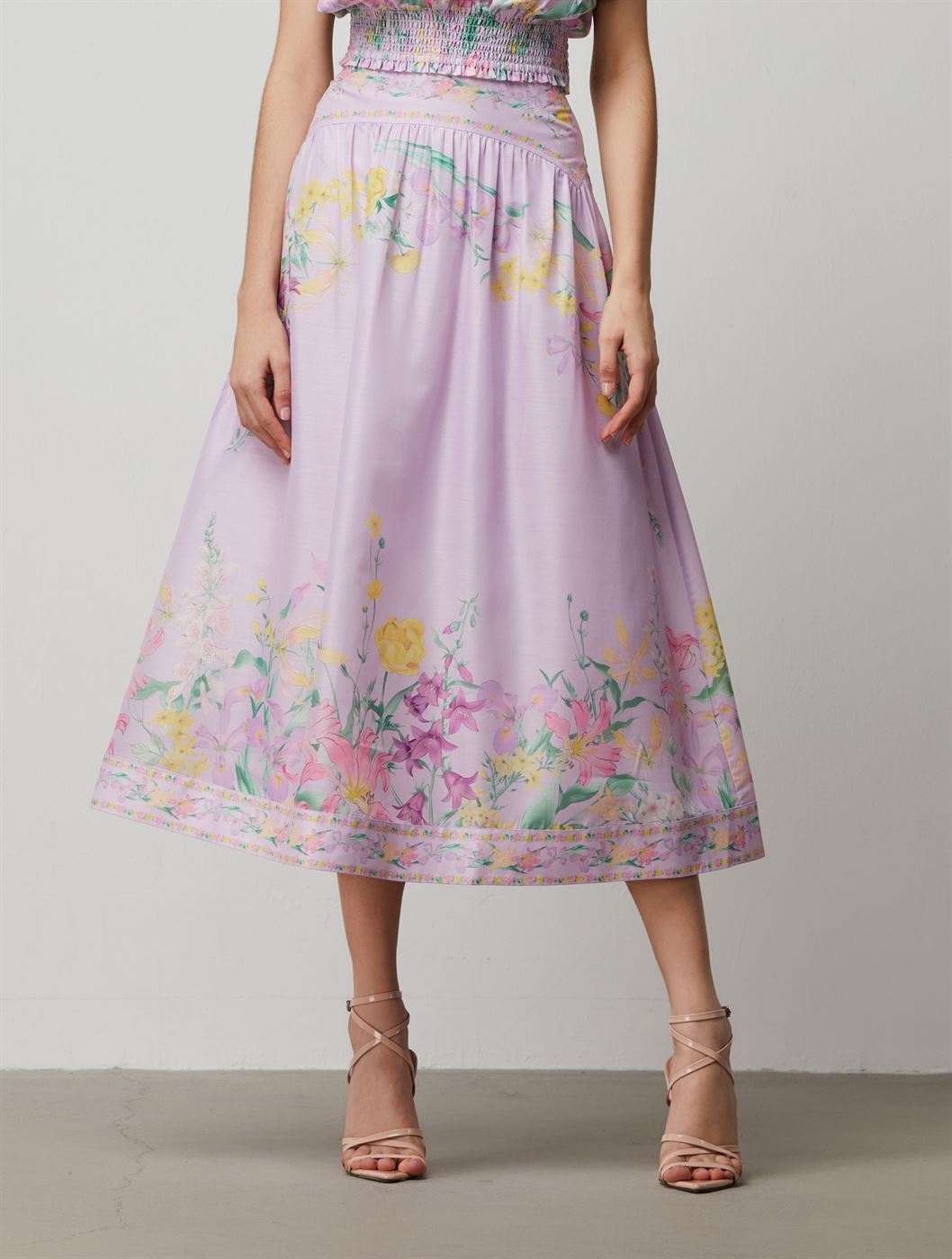 A-Line Floral Skirt - Femi9 EG