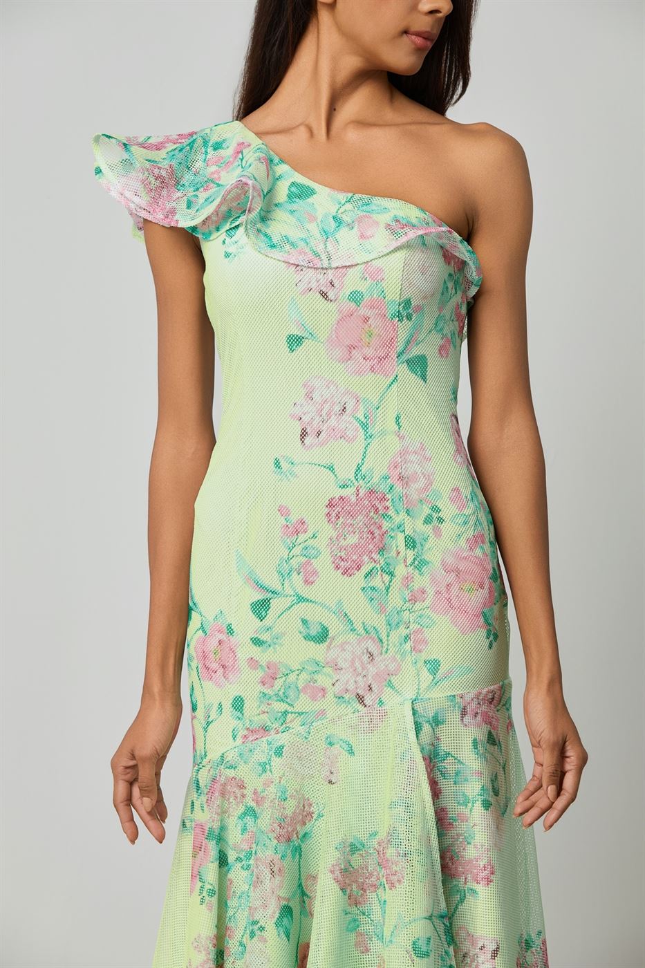 Asymmetric Ruffle Hem Dress - Femi9 EG