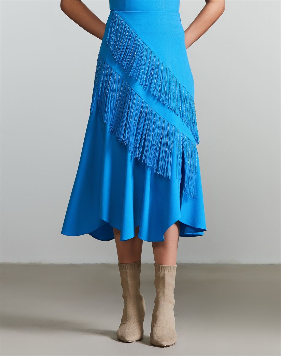High-Low Fringe Skirt - Femi9 EG