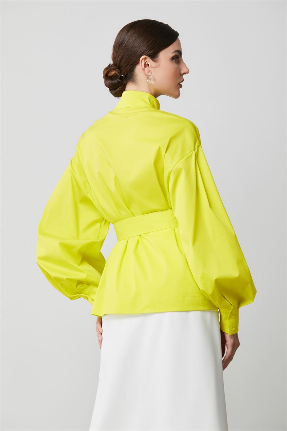 Long Sleeves Stand Collar Shirt - Femi9 EG