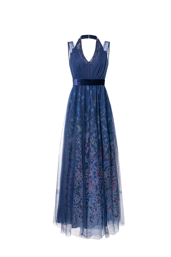 Maxi Placement Print Dres - Femi9 EG