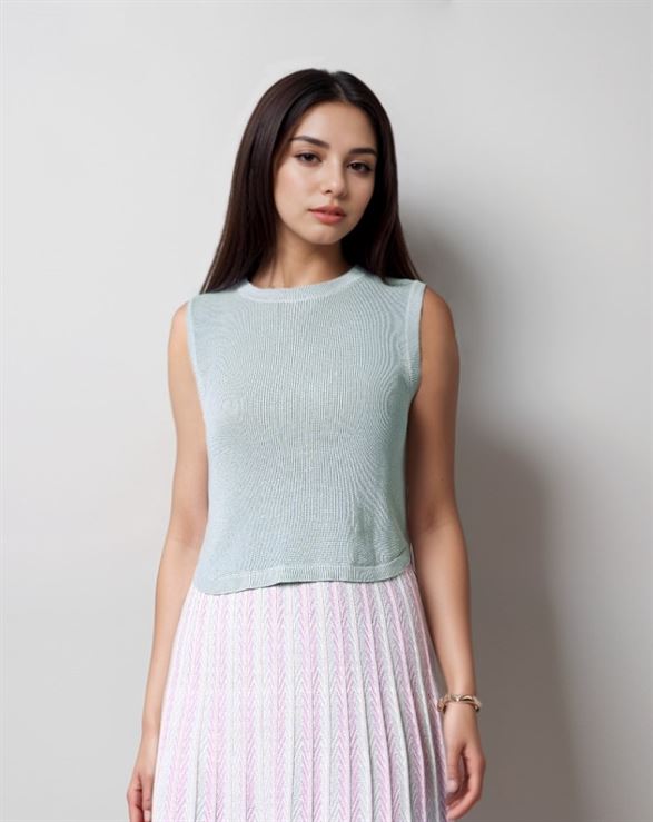 Rounded Hem Knitted Top - Femi9 EG
