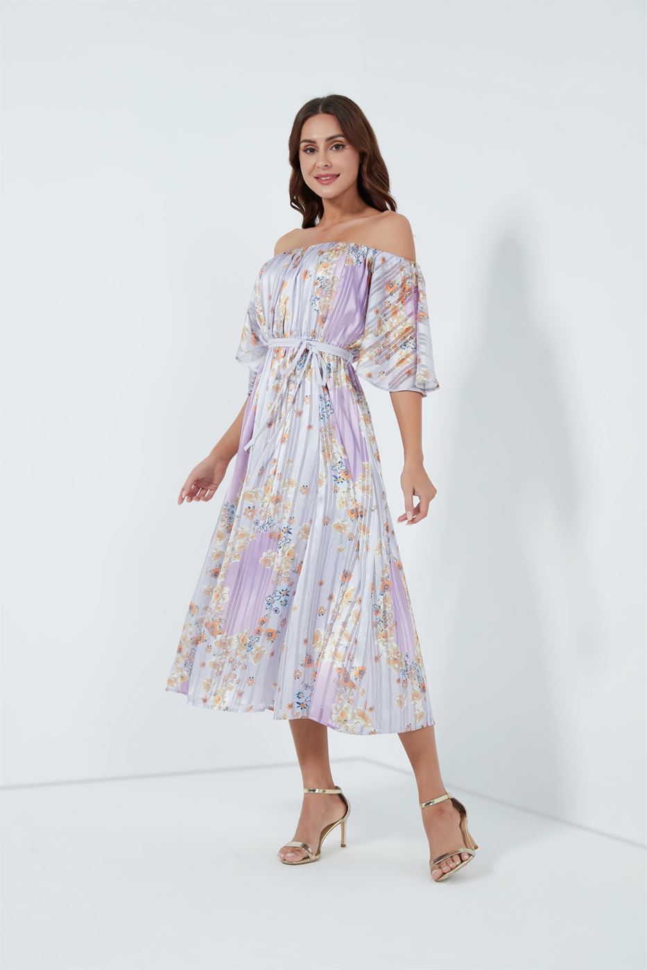 Printed Midi Dress - Femi9 EG