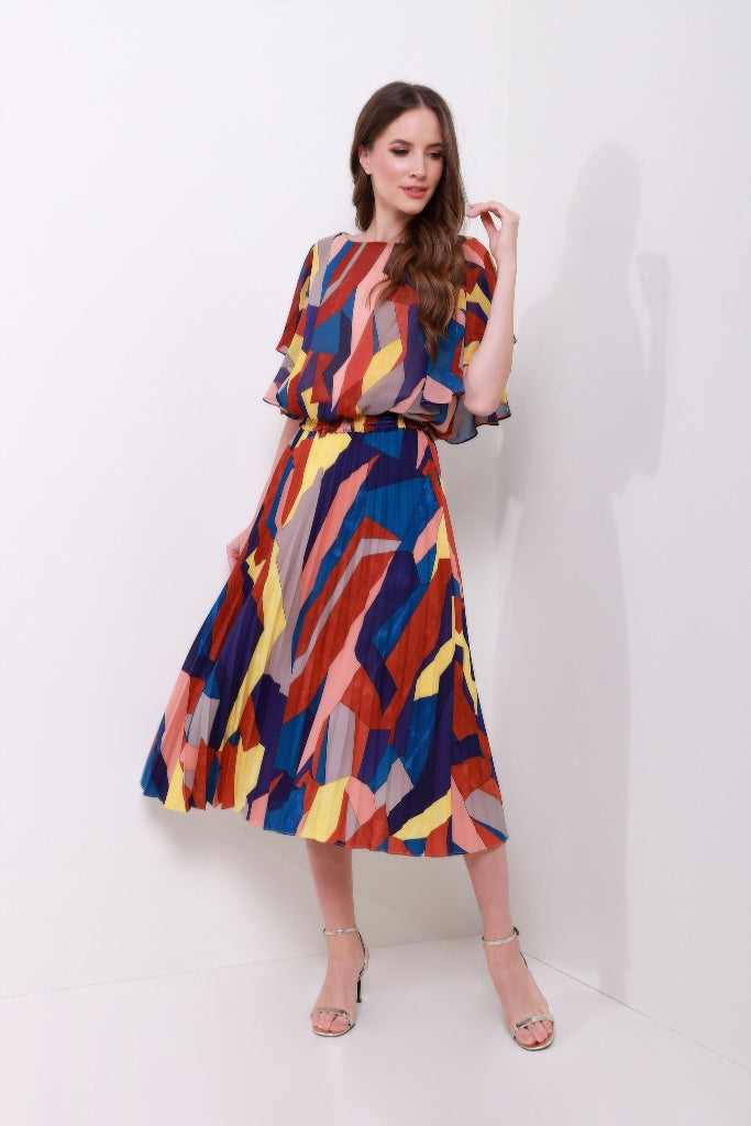 Midi Color Block Skirt - Femi9 EG