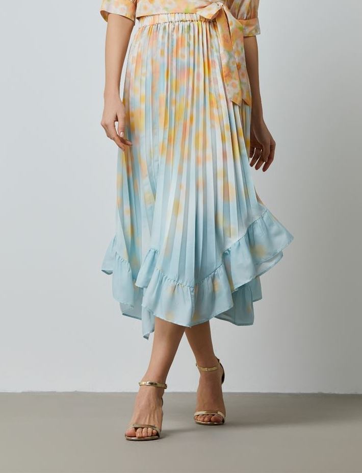 Pleated Asymmetric Skirt - Femi9 EG