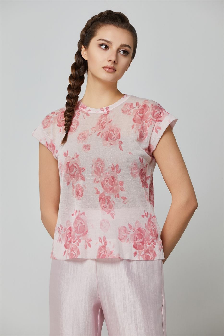 Floral Printed Knitted Top - Femi9 EG