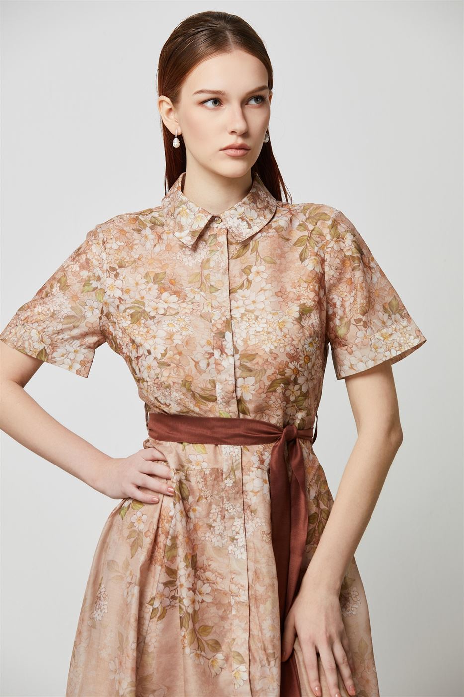 Printed Shirt Dress - Femi9 EG