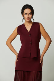 V Neck Knit Top - Femi9 EG