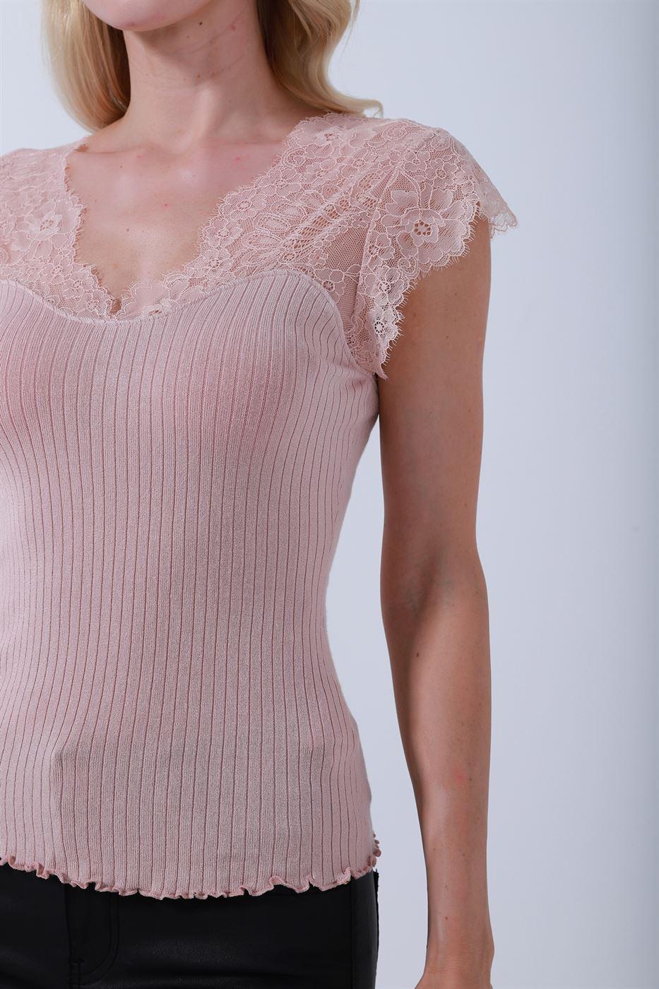 Lace And Knit Top - Femi9 EG