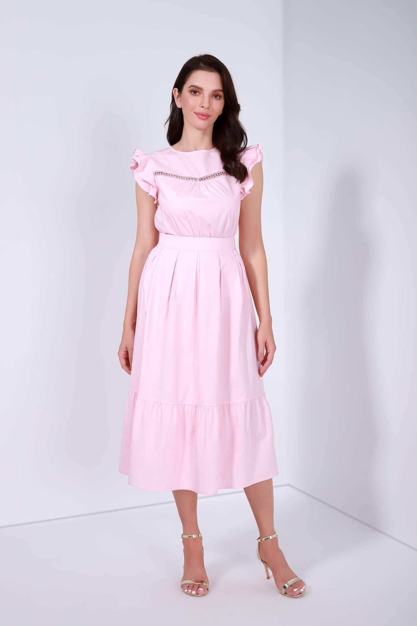 Cotton Top With Ruffled Sleeves - Femi9 EG