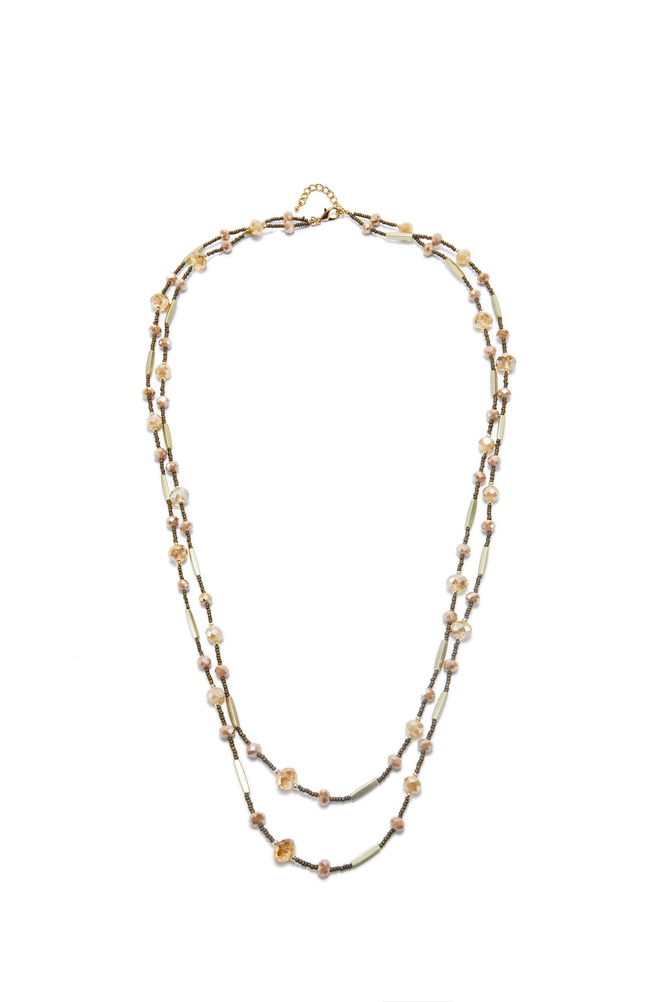 Necklace With Multi Tone Stone - Femi9 EG