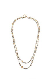 Necklace With Multi Tone Stone - Femi9 EG