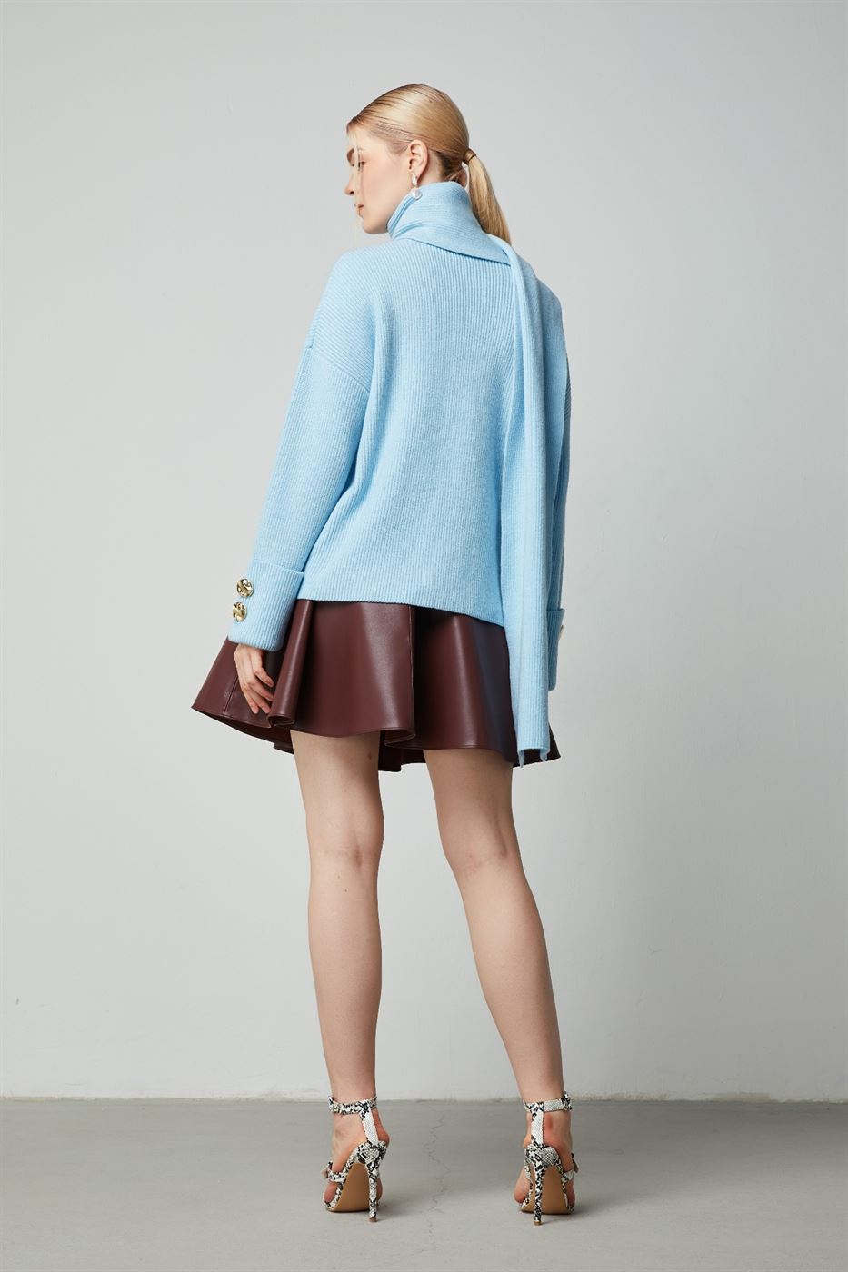 Oversized Ribbed Knit Pullover - Femi9 EG
