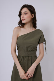 Lacing Detail One Shoulder Top - Femi9 EG