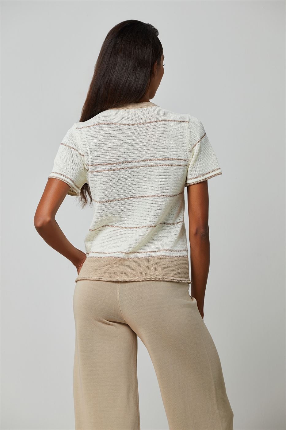 Embellished  Stripe Top - Femi9 EG