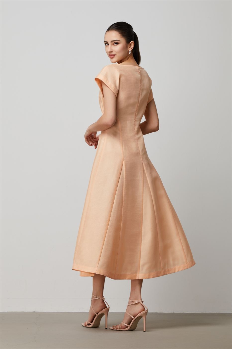 Peach Elegance Dress - Femi9 EG