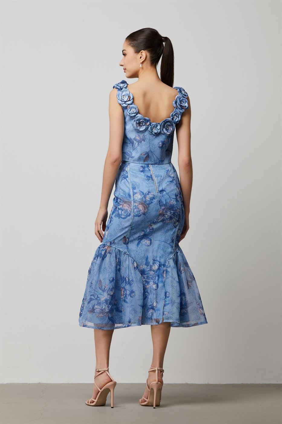 Mix Print Peplum Skirt - Femi9 EG