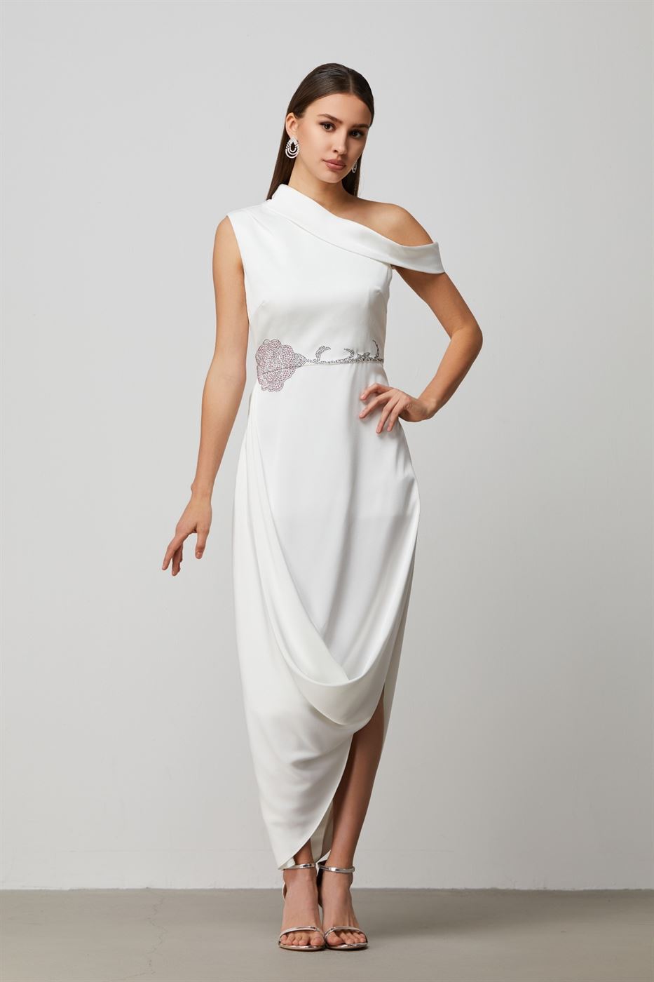 Midi Dresswith Drapped - Femi9 EG