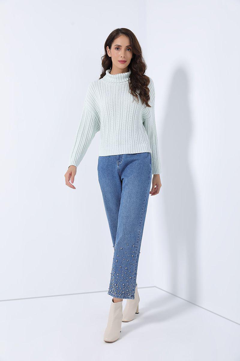 Cable Way Short Jumper Pullover - Femi9 EG