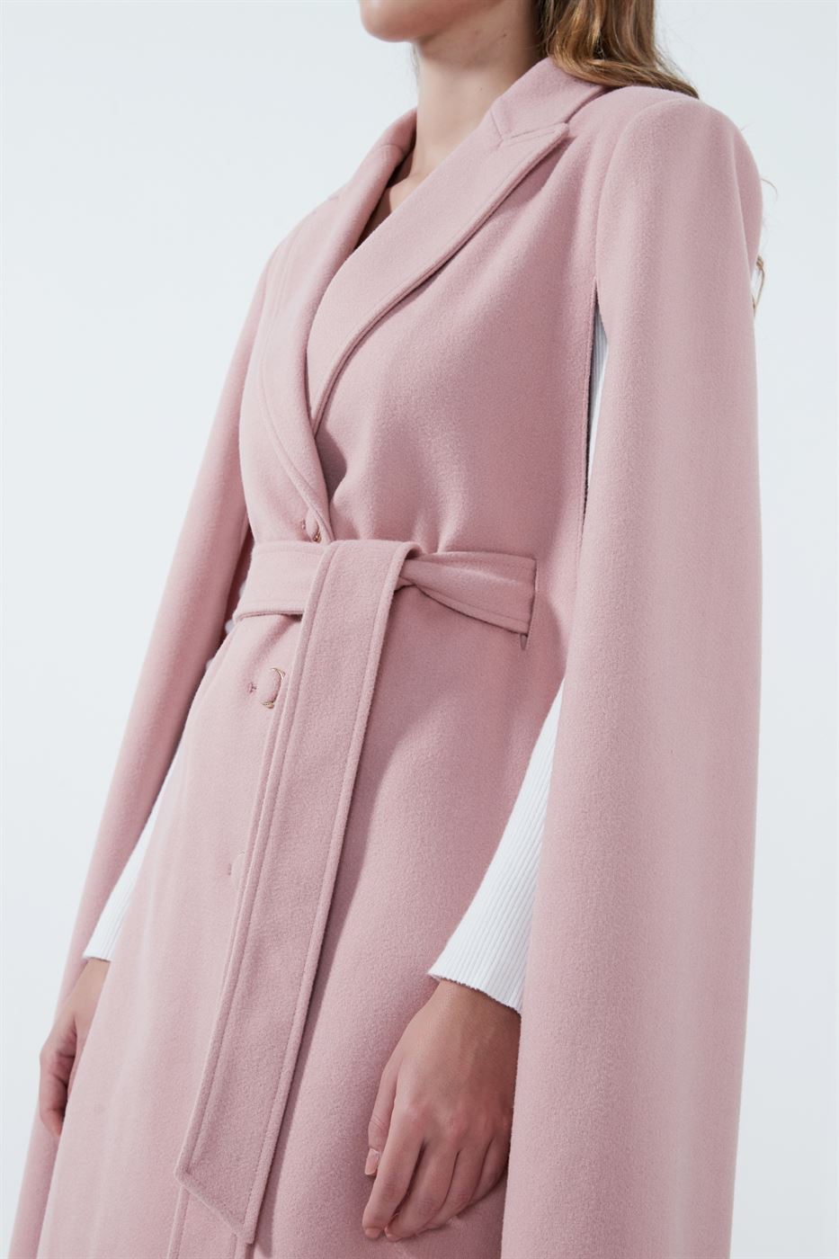 Maxi Coat With Sleeve Cape - Femi9 EG