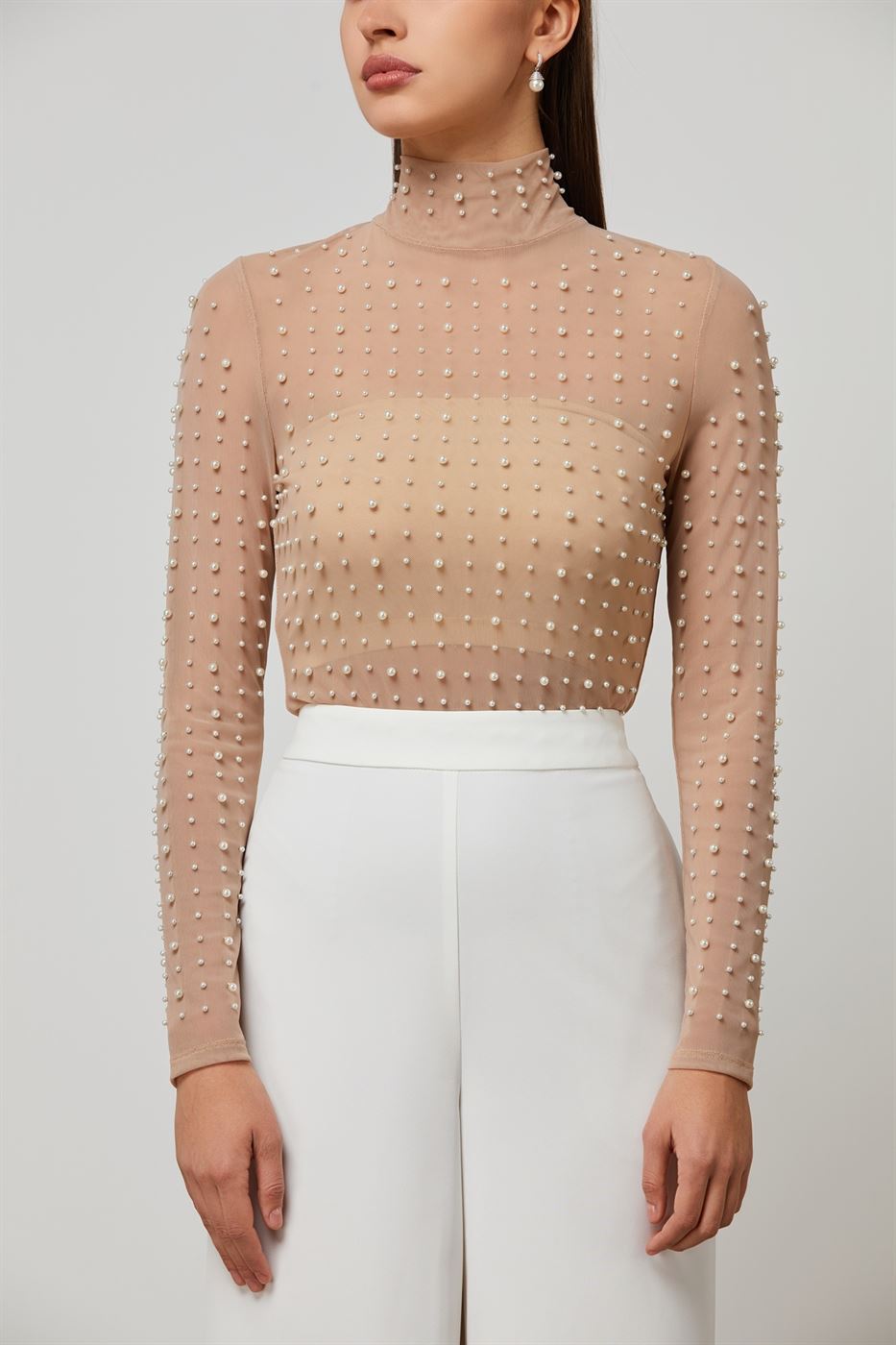 High Neck Mesh Top - Femi9 EG