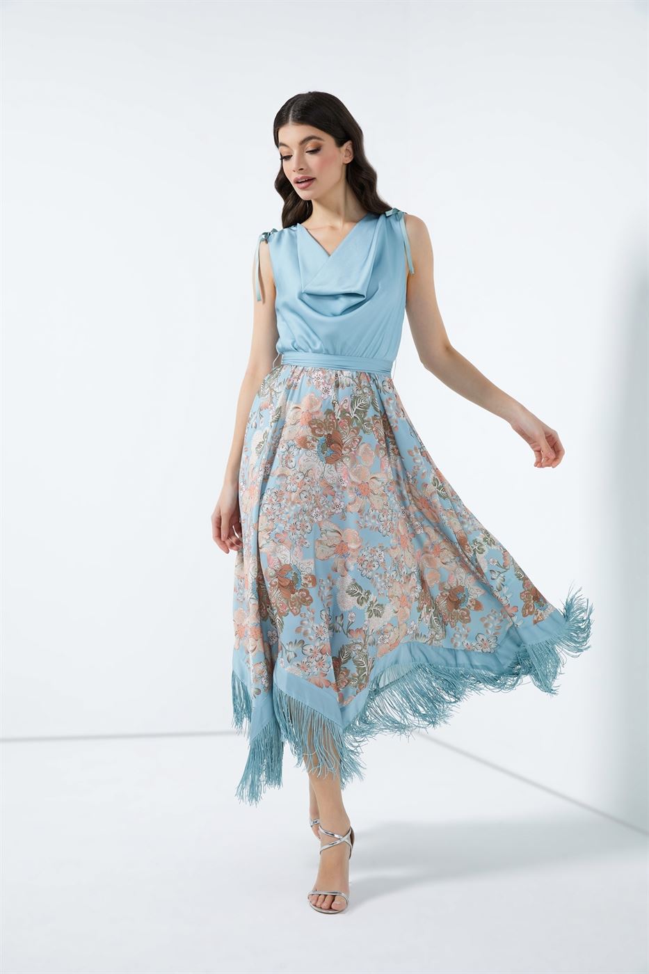 Dress With Cowl Neck - Femi9 EG